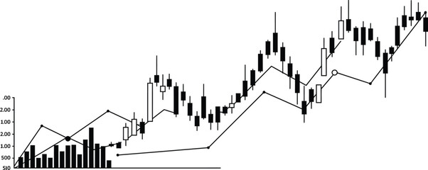 Obraz premium Minimalist Financial Chart Vector