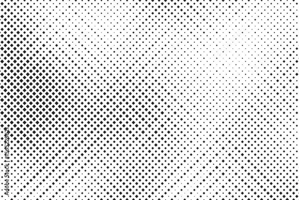 Aufkleber Abstract background with square dots. Halftone geometric background. Halftone retro 80s pattern. Minimal style retro dynamic