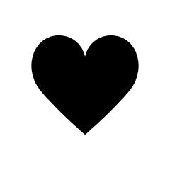Black heart vector graphic for valentine's day love and romance design needs silhouette