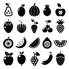 A set of fruits icon vector illustration