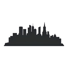 Naklejka premium Cityscape skyline silhouette vector image urban buildings and architecture