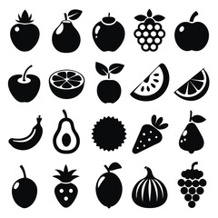 A set of fruits icon vector illustration