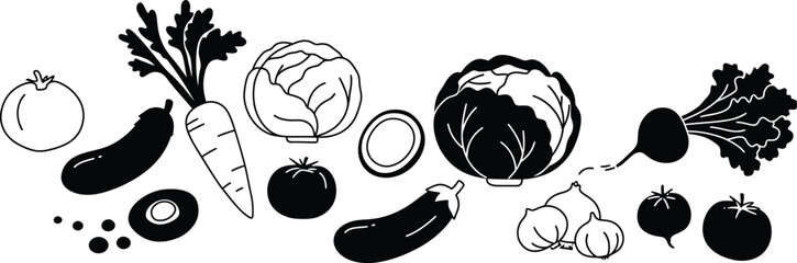 Minimalist Vector Vegetables
