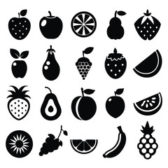 A set of fruits icon vector illustration