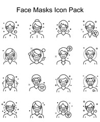 Face Mask Icon Pack