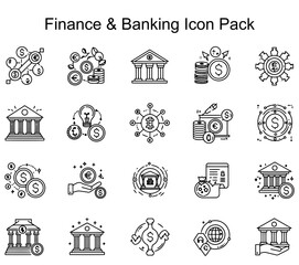 Finance & Banking Icon Set