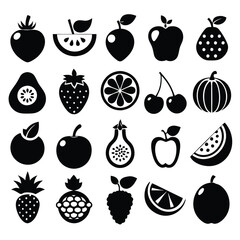A set of fruits icon vector illustration
