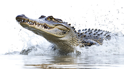 Naklejka premium crocodile in the water