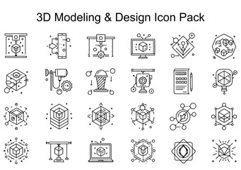 3D Modeling & Design Icons