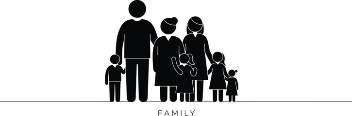 Minimalist Family Vector Illustration