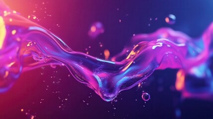 Abstract liquid forms in vibrant hues.
