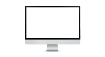 lcd monitor isolated on white background ,png
