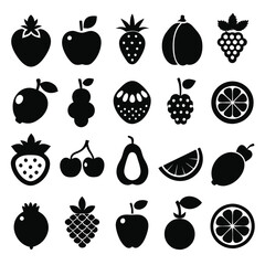 A set of fruits icon vector illustration