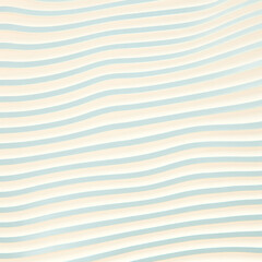 Soft pastel blue and cream wavy stripes abstract background texture