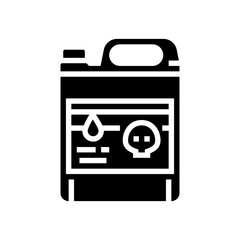 health warning sign pesticides glyph icon vector illustration