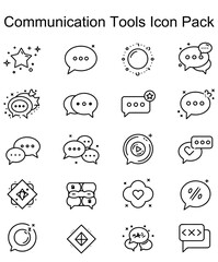 Fototapeta premium Communication Tools Icon Pack