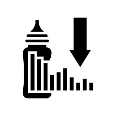 baby formula shortage glyph icon vector illustration