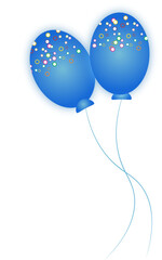Vector Illustration of Blue Balloons, Blue Decorative Balloons