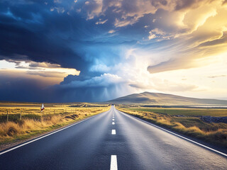 Naklejka premium road to the sky