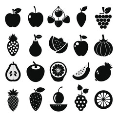 A set of fruits icon vector illustration