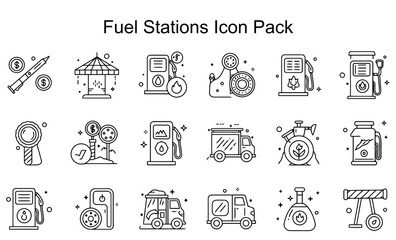 Fototapeta premium Fuel Station Icons
