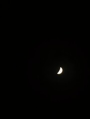Waxing crescent moon photography at night dark sky celestial event astronomy space moon phase...