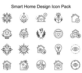 Fototapeta premium Smart Home Design Icon Pack