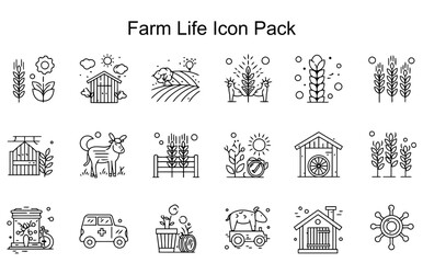 Obraz premium Farm Life Icon Pack