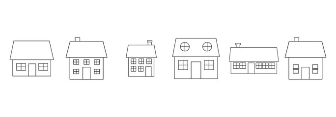 House and building icon set. Home button icons set. Home page icon. Simple house symbols. Building icon. Vector illustration. eps 10