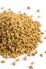Fototapeta premium fenugreek seeds on a white background