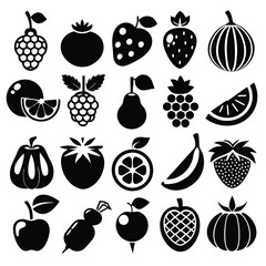 A set of fruits icon vector illustration