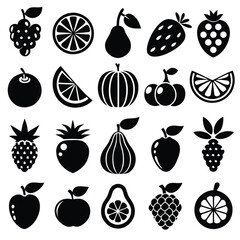 A set of fruits icon vector illustration