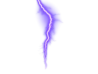 Isolated purple lightning bolt on a white background.