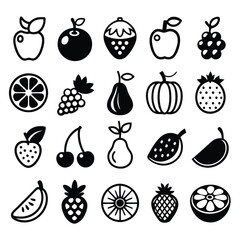 A set of fruits icon vector illustration