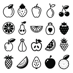 A set of fruits icon vector illustration