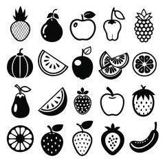 A set of fruits icon vector illustration