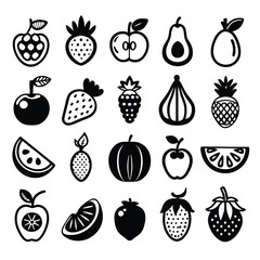 A set of fruits icon vector illustration