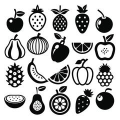 A set of fruits icon vector illustration