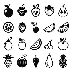 A set of fruits icon vector illustration