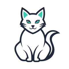 Fototapeta premium black and white cat