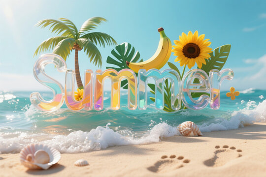 tropical beach background summer time cool beach colourful 