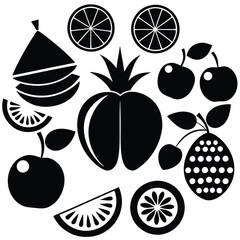 A set of fruits icon vector illustration