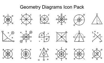 Geometry Diagrams Icon Pack