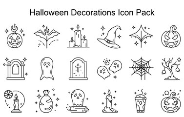 Halloween Decorations Icon Pack