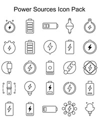 Power Sources Icon Set