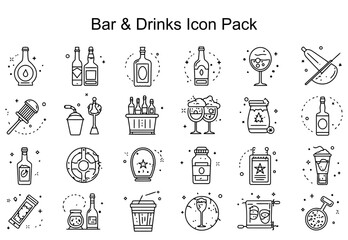 Bar & Drinks Icon Pack