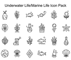 Underwater Life/Marine Life Icon Pack