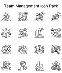 Fototapeta premium Team Management Icon Pack