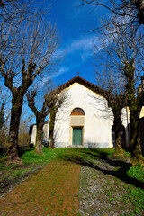 Fototapeta premium The Capuchin convent complex, home of the Pinacoteca voltaggio piemonte italy