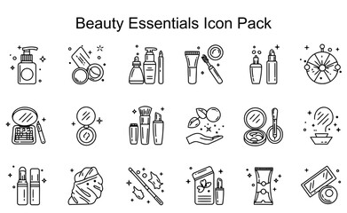 Fototapeta premium Beauty Essentials Icon Pack